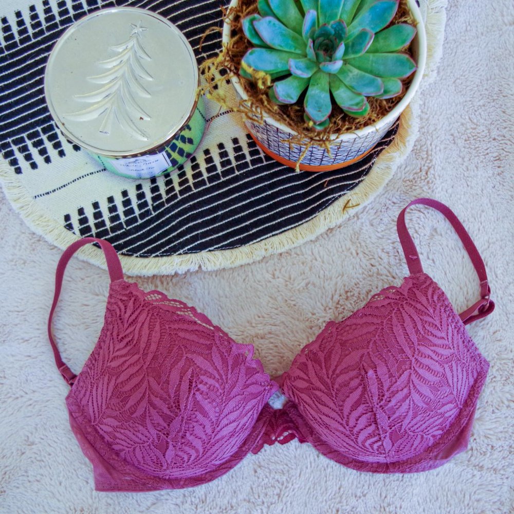 2/$25 La SENZA Push Up Bra in Mauve Lace